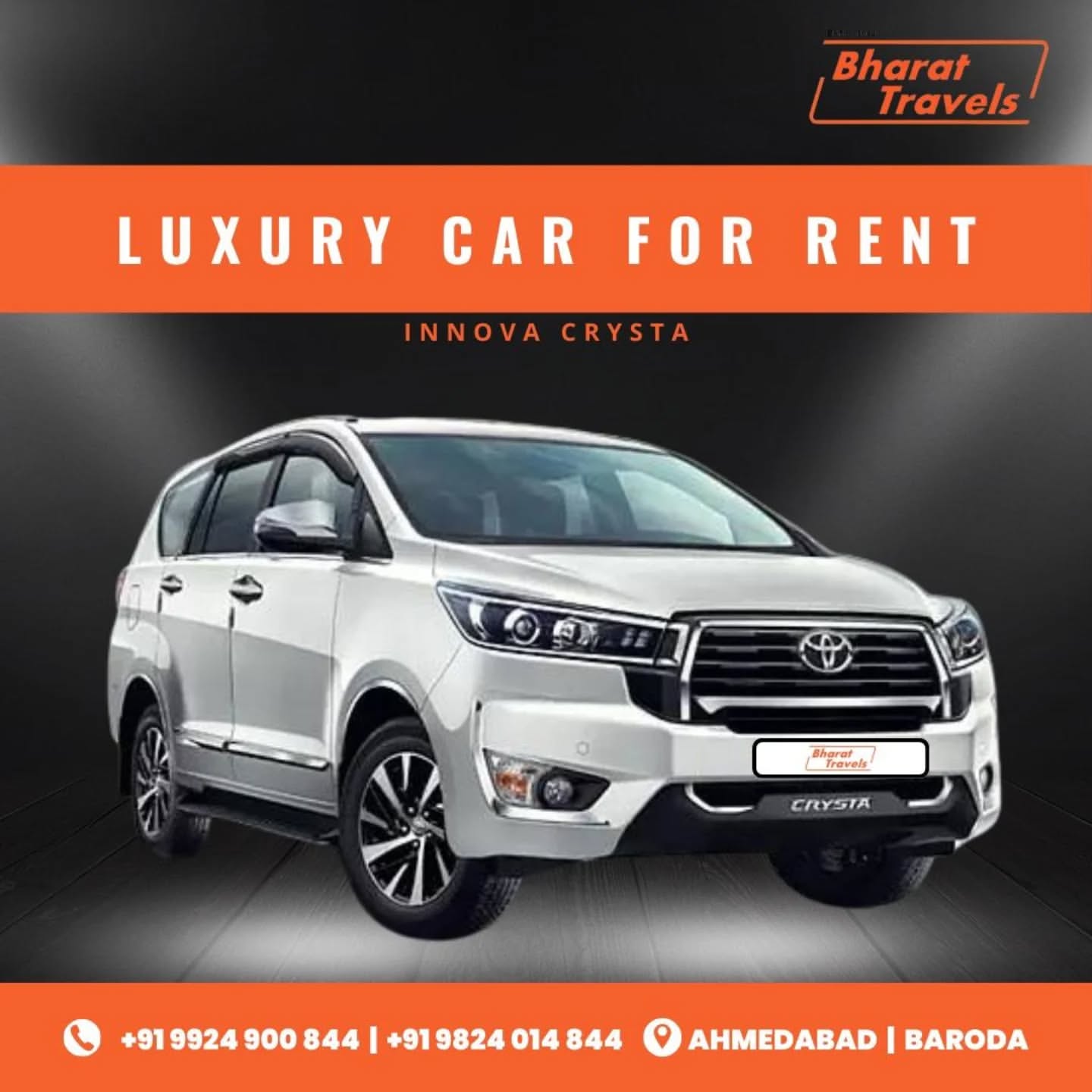 Innova car rental in Baroda